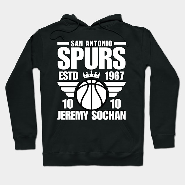 San Antonio Spurs Jeremy Sochan 10 Basketball Retro Hoodie by ArsenBills